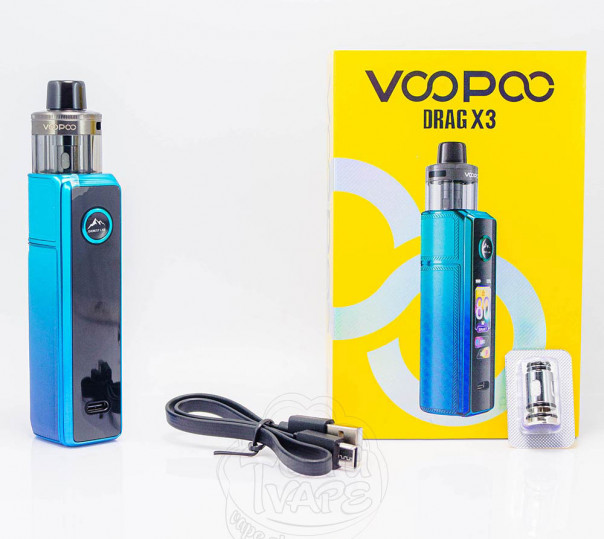 Voopoo Drag X3 80W Pod Mod Kit Moss Green з картриджем PnP X DTL Pod 5ml Електронна сигарета POD MOD Voopoo Drag X3 80W Pod Mod Kit Moss Green з картриджем PnP X DTL Pod 5ml Електронна сигарета POD MOD
