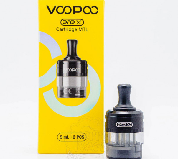 Порожній картридж Voopoo PnP-X Cartridge 5ml Black (MTL) для Drag X2, X3, S2, S3, Doric 60 Pro, Argus Pro 2