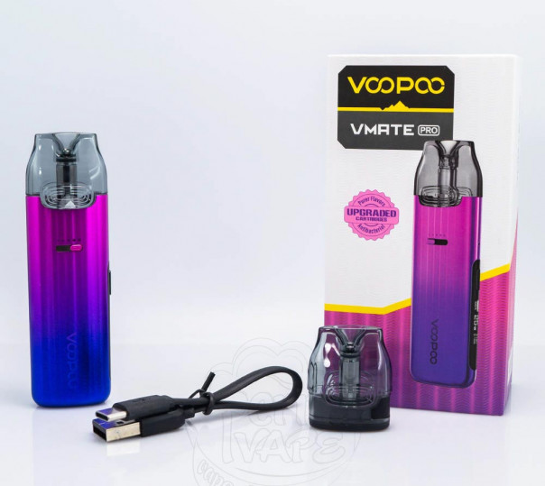 Voopoo Vmate Pro Pod Kit 900mAh Rosy Багаторазова POD система Voopoo Vmate Pro Pod Kit 900mAh Rosy Багаторазова POD система