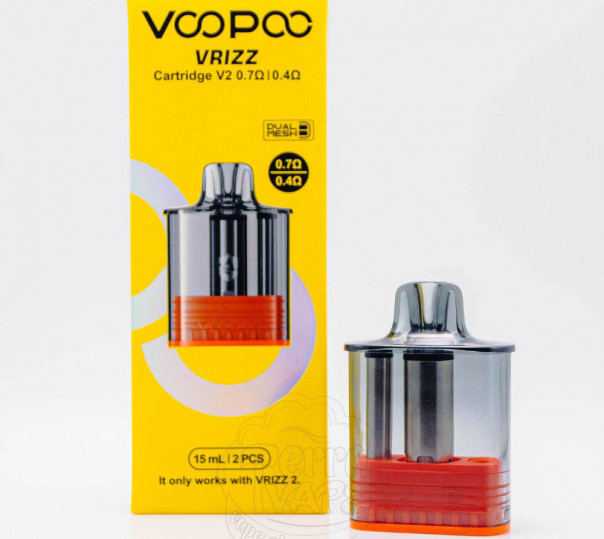Картридж VOOPOO Vrizz Pod Cartridge v2 15ml Dual Mesh 0.7Ом | 0.4Ом для багаторазової под-системи Vrizz 2