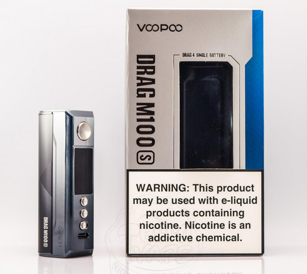 VooPoo Drag M100S Box Mod Silver Black 100W Бокс мод