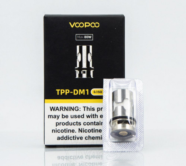 Випаровувач VooPoo TPP Coil DM1 0.15 Ом для Drag 3 / X Plus / X Pro / S Pro, Argus XT / MT / GT 2 Kit, Maat Tank