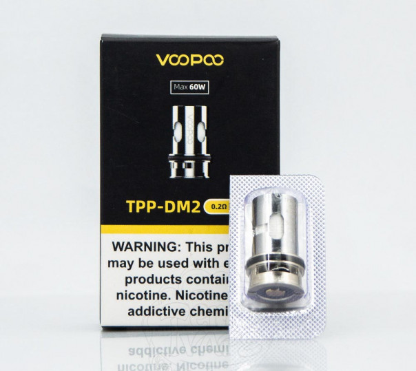 Випаровувач VooPoo TPP Coil DM2 0.2 Ом для Drag 3 / X Plus / X Pro / S Pro, Argus XT / MT / GT 2 Kit, Maat Tank