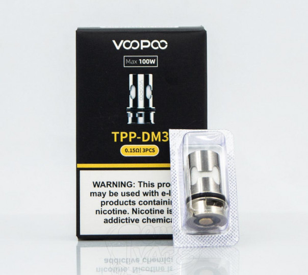 Випаровувач VooPoo TPP Coil DM3 0.15 Ом для Drag 3 / X Plus / X Pro / S Pro, Argus XT / MT / GT 2 Kit, Maat Tank