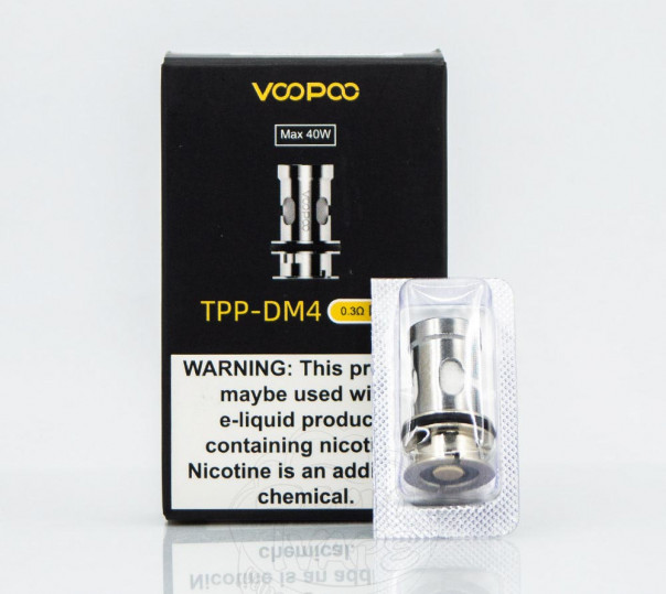 Випаровувач VooPoo TPP Coil DM4 0.3 Ом для Drag 3 / X Plus / X Pro / S Pro, Argus XT / MT / GT 2 Kit, Maat Tank