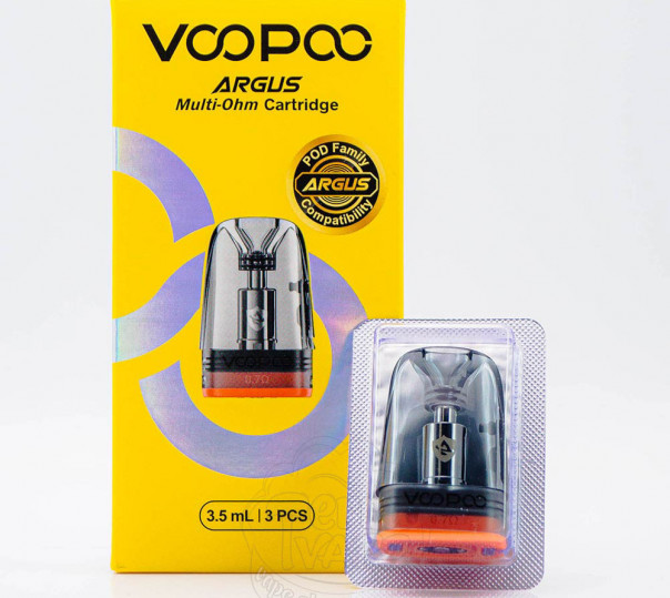 Картридж Voopoo Argus Multi-Ohm Cartridge 3.5ml для многоразовой POD системы Argus/ P1/ P1s / P2 / G / P3 / G2 / G2 Mini / G3 / G3 Mini / A / G4 / G4 Mini / SE / Z / Z2 / Z3 / Klyc / Rise