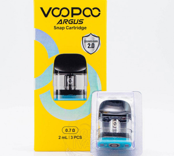 Картридж Voopoo Argus Snap Pod Cartridge 2ml 0.7Ом для многоразовой POD системы Argus P2 / P3 / G2 / G2 Mini / G3 / G3 Mini Pod/ A