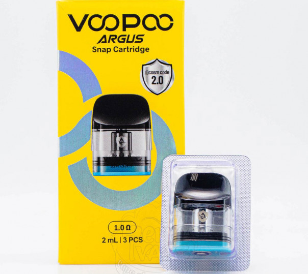 Картридж Voopoo Argus Snap Pod Cartridge 2ml 1.0Ом для многоразовой POD системы Argus P2 / P3 / G2 / G2 Mini / G3 / G3 Mini Pod/ A