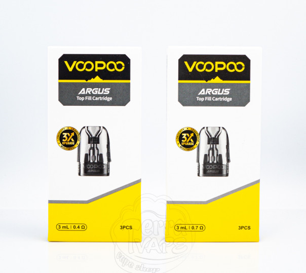 Картридж VooPoo Argus Top Fill / v2 Pod Cartridge для багаторазової POD системи Argus Pod / P1 / G / Z / P1s / P2 / G2 / G2 Mini / G3 / Pod SE 2ml/3ml