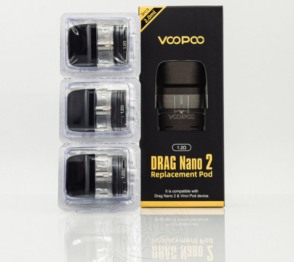 Картридж для многоразовой POD системы VooPoo Drag Nano 2, Vinci, Vinci Q Pod Kit и др. 2ml
