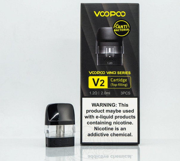Картридж VooPoo Vinci V2 Pod Cartridge для багаторазової POD системи Vinci Pod Kit / Drag Nano 2 / Vinci Q Kit / Vinci Pod SE / SE 2 Kit 2ml