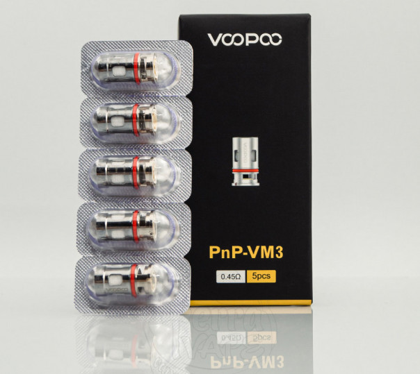 Випаровувач VooPoo PnP Coil VM3 0.45 Ом для Drag E60/H40/H80S/S/X, Argus Pro/X/GT/Mod, Vinci 2/3/X/X2/Air, Uforce-L Tank та інших