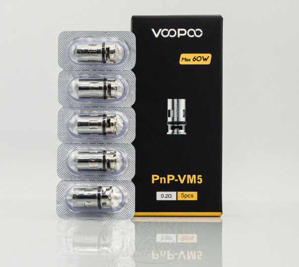 Випаровувач VooPoo PnP Coil VM5 0.2 Ом Ом для Drag E60/H80S/S/X, Argus Pro/X/GT, Vinci X/X2, Uforce-L Tank та інших