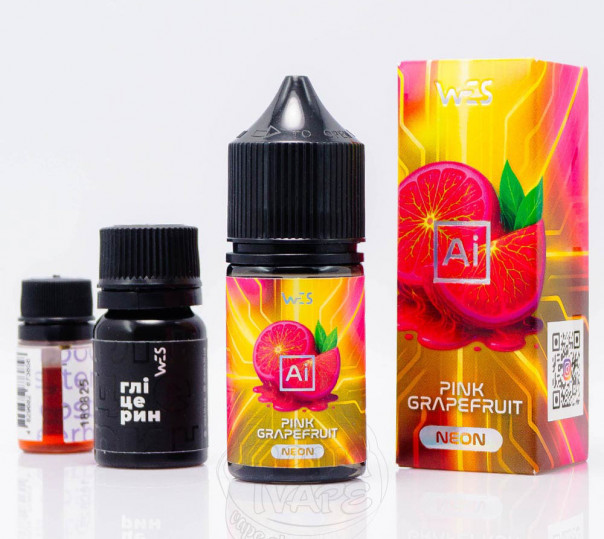 Рідина WES AI Neon Salt Pink Grapefruit 30ml 65mg зі смаком рожевого грейпфрута (набір компонентів)