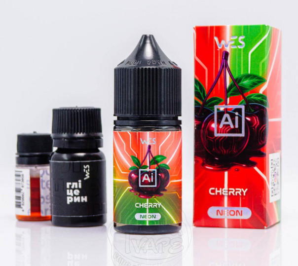 Жидкость WES AI Neon Salt Cherry 30ml 50mg со вкусом вишни (набор компонентов)
