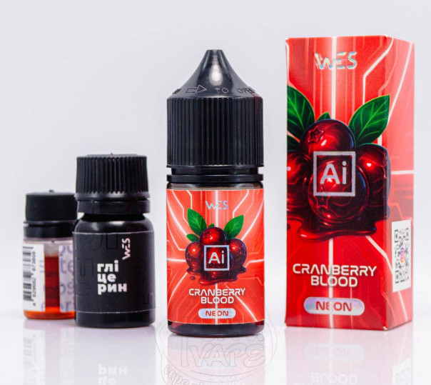 Рідина WES AI Neon Salt Cranberry Blood 30ml 65mg зі смаком журавлини (набір компонентів)