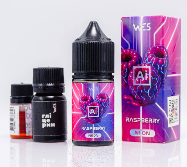 Рідина WES AI Neon Salt Raspberry 30ml 50mg зі смаком малини (набір компонентів)