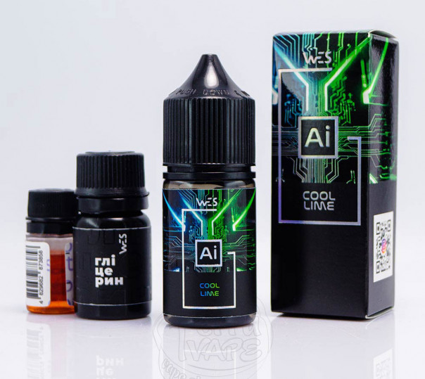Рідина WES AI Salt Cool Lime 30ml 50mg зі смаком лайму з холодком (набір компонентів)