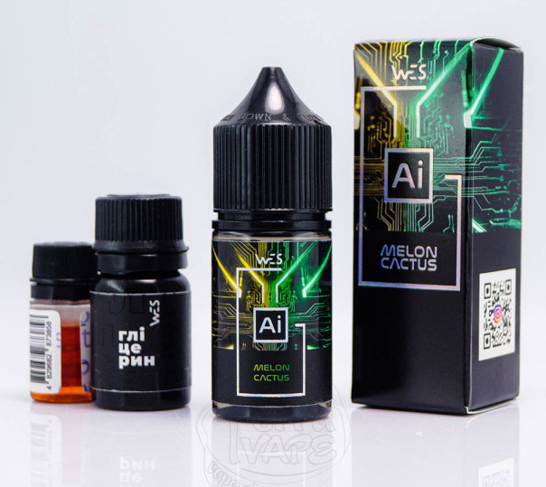 Рідина WES AI Salt Melon Cactus 30ml 50mg зі смаком дині та кактусу (набір компонентів)