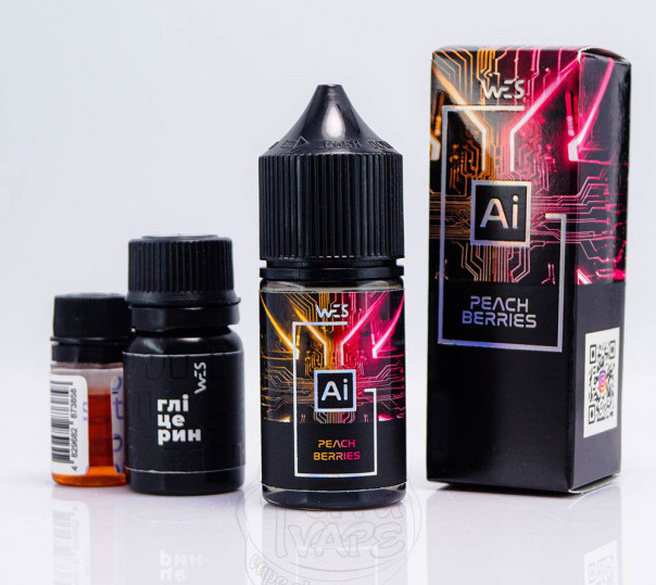 Рідина WES AI Salt Peach Berries 30ml 50mg зі смаком персику і ягід (набір компонентів)