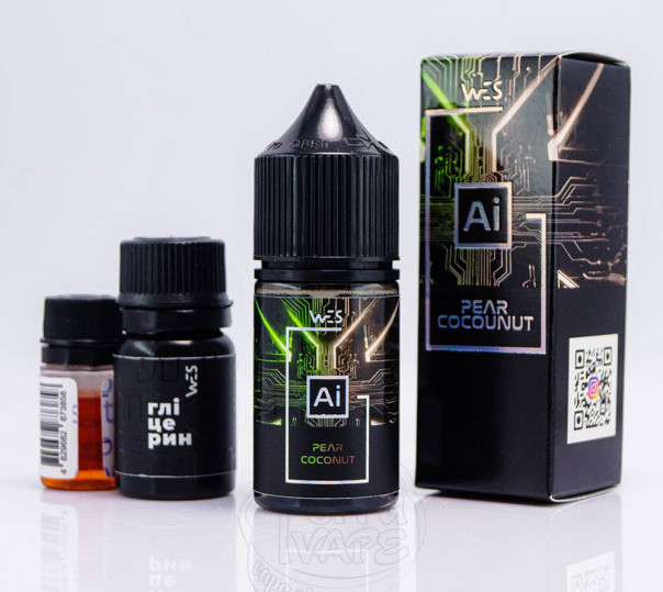 Рідина WES AI Salt Pear Coconut 30ml 50mg зі смаком цитрусових тропічних фруктів (набір компонентів)