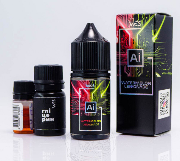 Рідина WES AI Salt Watermelon Lemonade 30ml 50mg зі смаком кавунового лимонаду (набір компонентів)