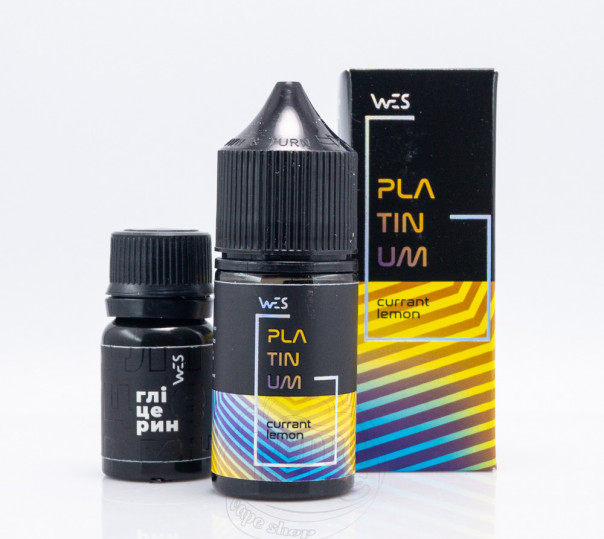 Рідина WES Platinum Salt Currant Lemon 30ml 50mg зі смаком смородини та лимону (набір компонентів)
