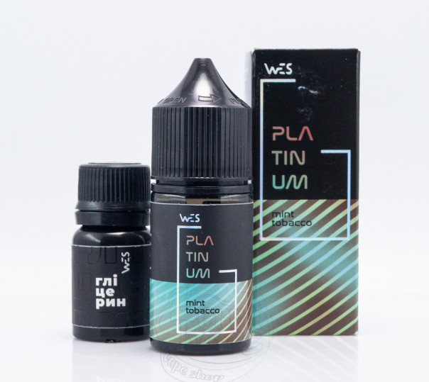 Жидкость WES Platinum Salt Mint Tobacco 30ml 65mg со вкусом табака и мяты (набор компонентов)