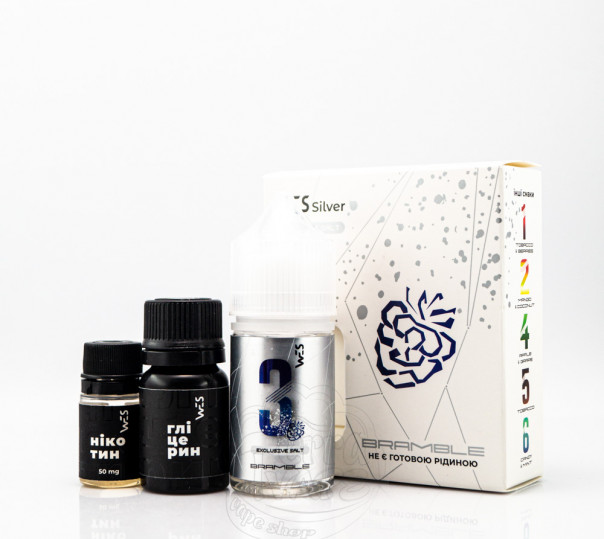 Рідина WES Silver Salt #3 Bramble 30ml 50mg зі смаком ягід (набір компонентів) Рідина WES Silver Salt #3 Bramble 30ml 50mg зі смаком ягід (набір компонентів)
