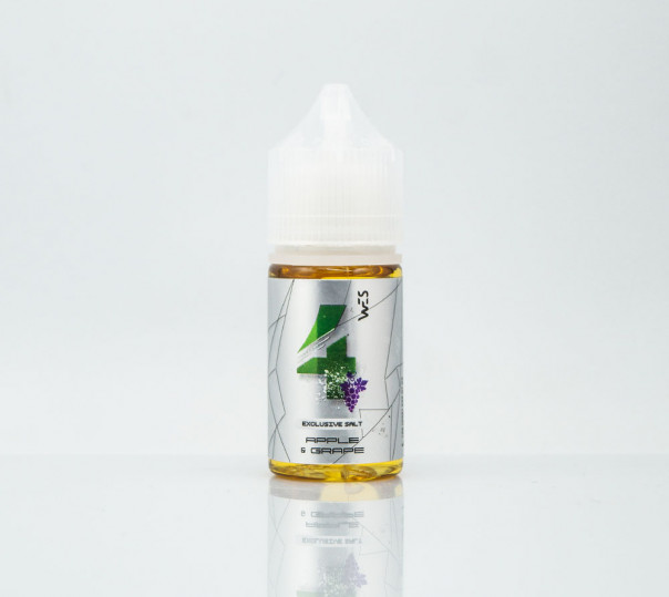 Рідина WES Silver Salt #4 Apple&Grape 30ml 25mg на сольовому нікотині зі смаком яблука та винограду