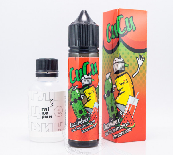 Рідина WES Split Organic #3 Cucu 60ml 0mg зі смаком кавуново-огіркового лимонаду (набір компонентів)
