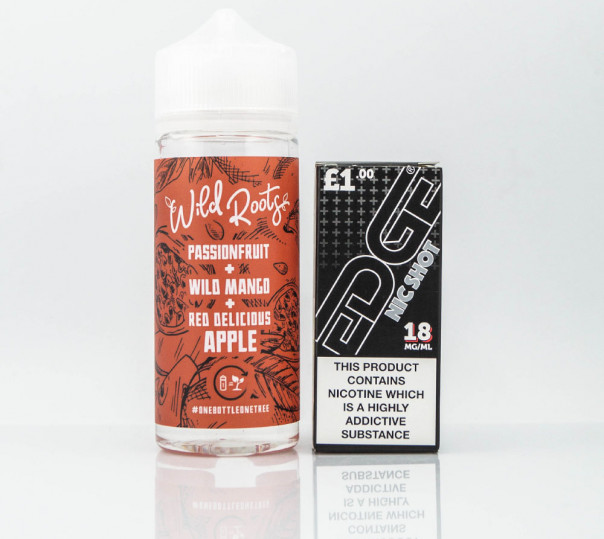 Рідина Wild Roots Organic Passionfruit, Wild Mango, Red Delicious Apple 100ml 0mg без нікотину