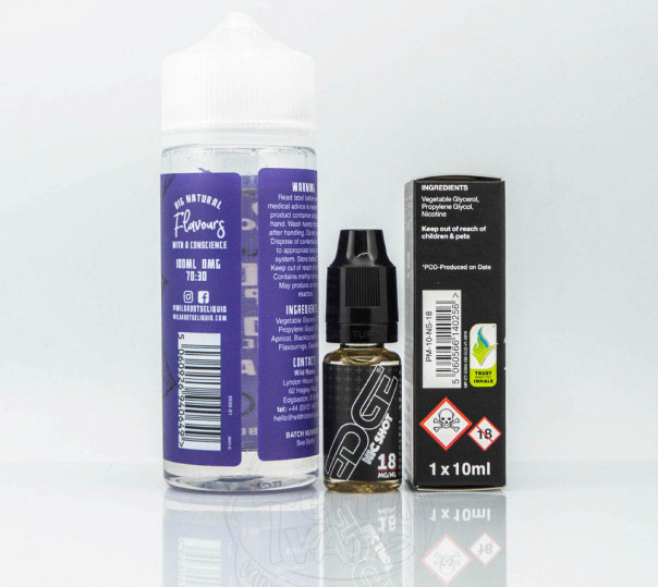 Рідина Wild Roots Organic Royal Apricot, Forest Blackcurrant, Acai 110ml 1.5mg на органічному нікотині