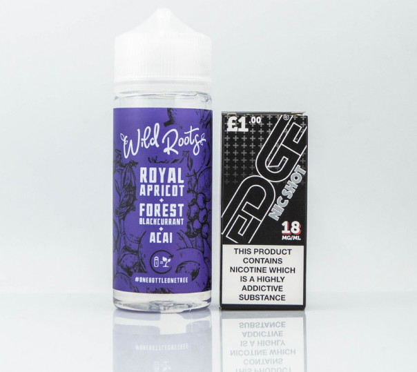 Рідина Wild Roots Organic Royal Apricot, Forest Blackcurrant, Acai 110ml 1.5mg на органічному нікотині