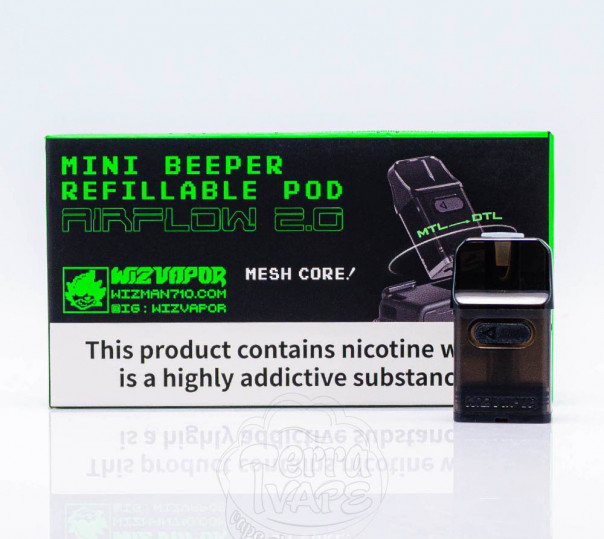 Картридж WizVapor Mini Beeper Pod Cartridge 3.5ml для багаторазової POD системи WizVapor Mini Beeper Картридж WizVapor Mini Beeper Pod Cartridge 3.5ml для багаторазової POD системи WizVapor Mini Beeper