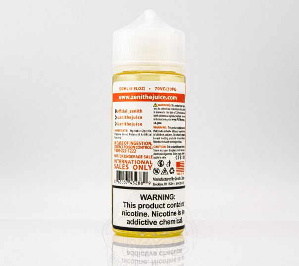 Рідина Zenith Organic Lyra Ice 120ml 3mg на органічному нікотині зі смаком манго та полуниці з холодком Рідина Zenith Organic Lyra Ice 120ml 3mg на органічному нікотині зі смаком манго та полуниці з холодком