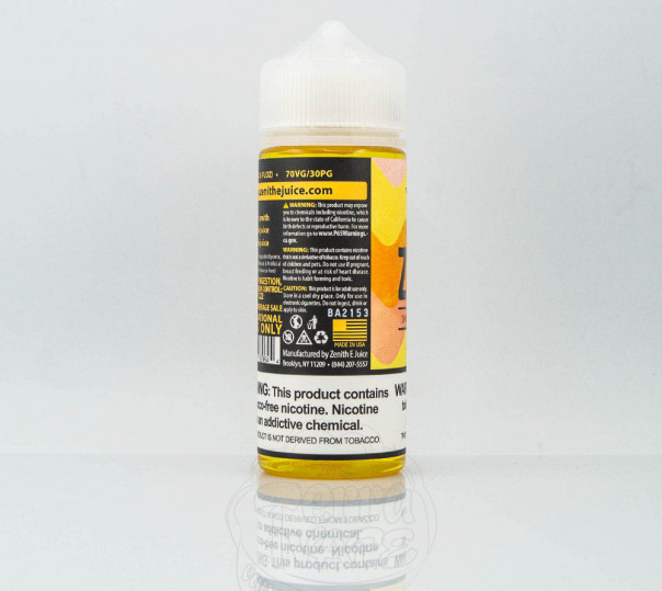 Рідина Zenith Organic Cassiopeia 120ml 3mg на органічному нікотині зі смаком манго і персика Рідина Zenith Organic Cassiopeia 120ml 3mg на органічному нікотині зі смаком манго і персика