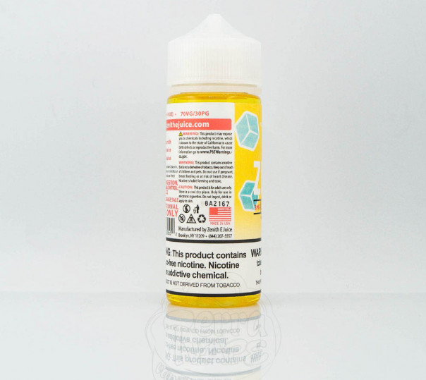 Рідина Zenith Organic Cassiopeia Ice 120ml 3mg на органічному нікотині зі смаком манго і персика з холодком