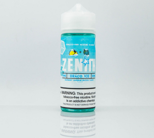 Жидкость Zenith Organic Draco Ice 120ml 3mg на органическом никотине со вкусом синей малины и лимона с холодком