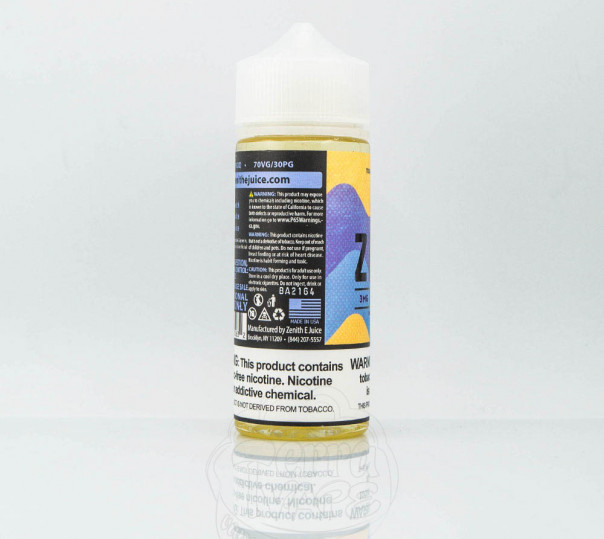 Рідина Zenith Organic Pisces 120ml 3mg на органічному нікотині зі смаком персика та блакитної малини Рідина Zenith Organic Pisces 120ml 3mg на органічному нікотині зі смаком персика та блакитної малини