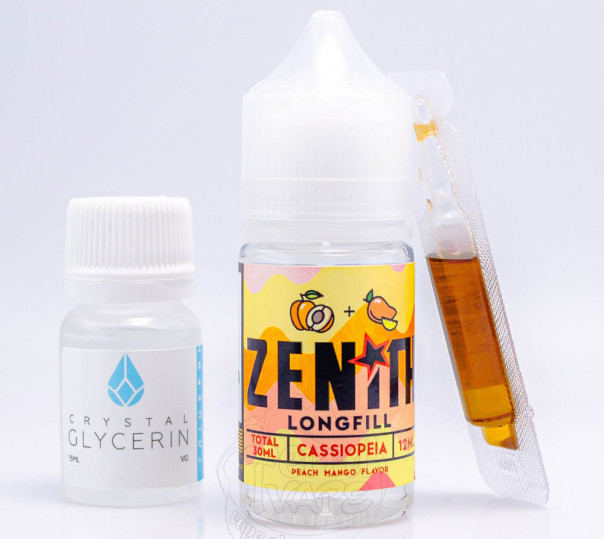 Рідина Zenith Salt Cassiopeia 30ml 50mg зі смаком манго і персика (набір компонентів)