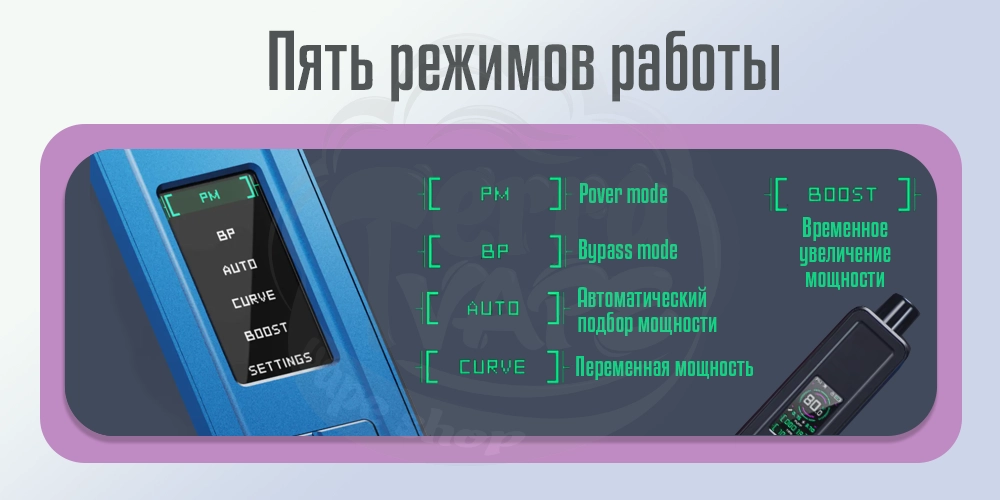 Режимы работы DotMod x BP Mods dotAMP AIO Kit
