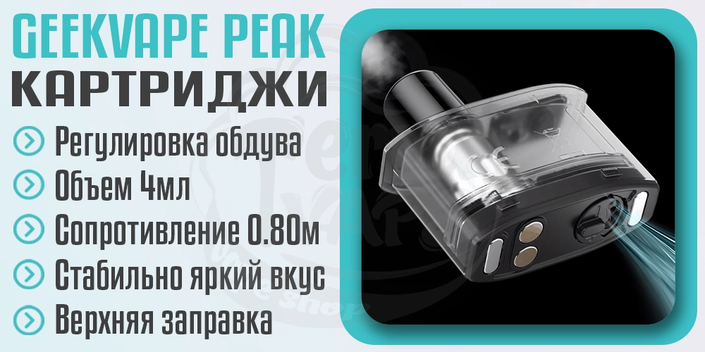 Характеристики картриджа Geekvape Peak Cartridge