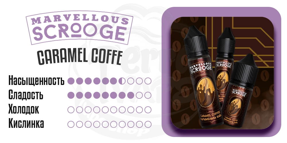 Характеристики вкуса Marvellous Scrooge Salt Caramel Coffee 15ml