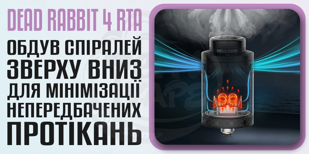 Верхній обдув в Hellvape Dead Rabbit 4 RTA