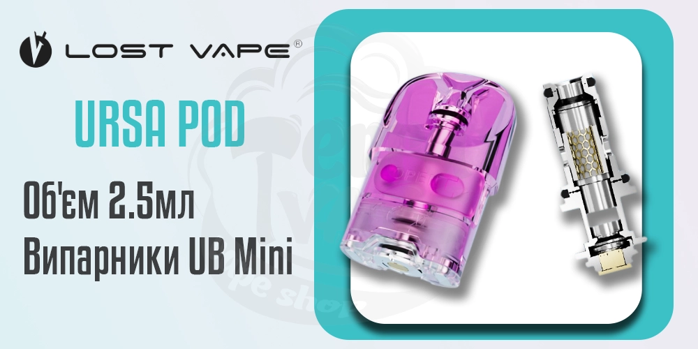 Картриджі та випаровувачі для Lost Vape Ursa Nano S Pod Kit