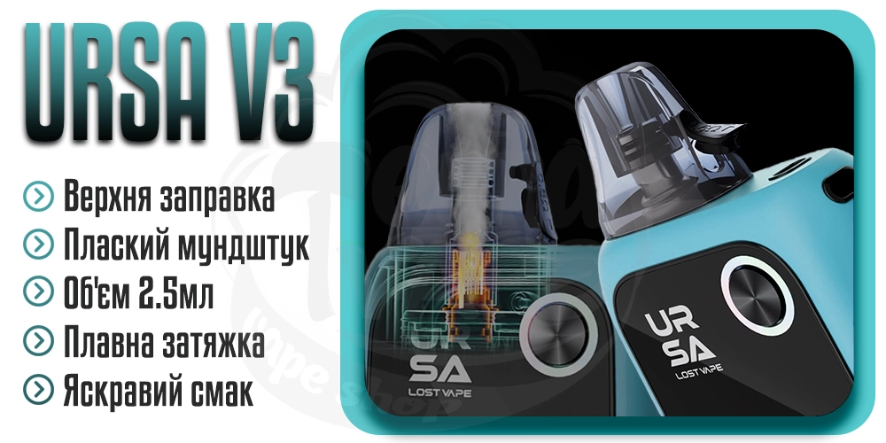 Основні характеристики картриджів Lost Vape Ursa v3