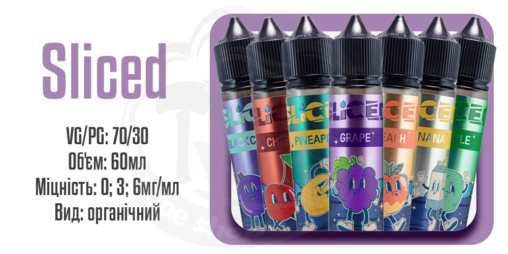 Параметри рідини Sliced Organic