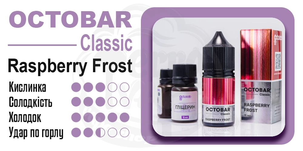 Параметри рідини Octobar Classic Raspberry Frost Salt 30ml 50mg
