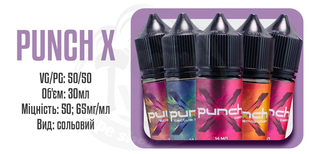 Параметри набора Punch X Coctails